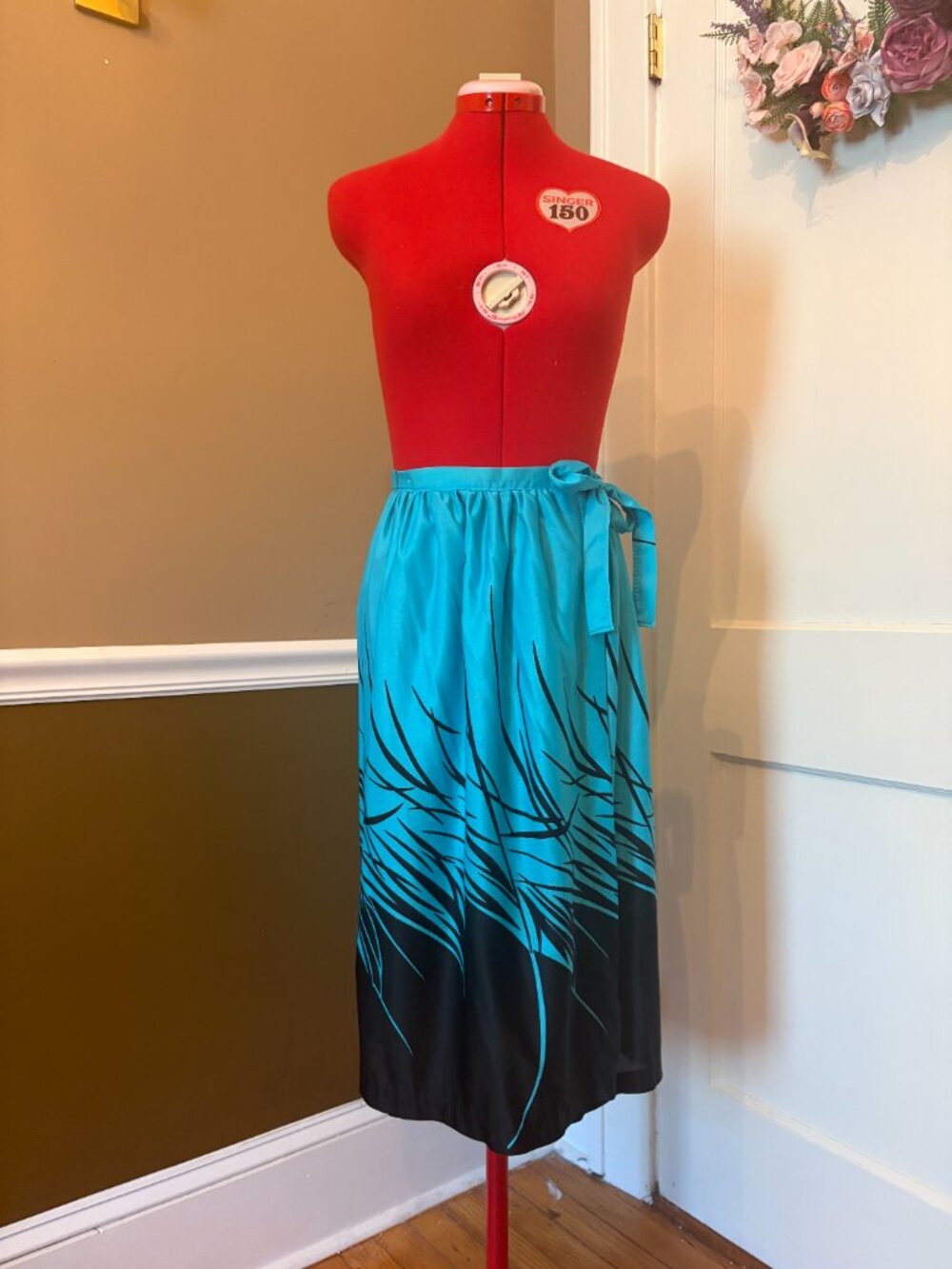 Vintage 1980's Wrap Skirt - Size Small